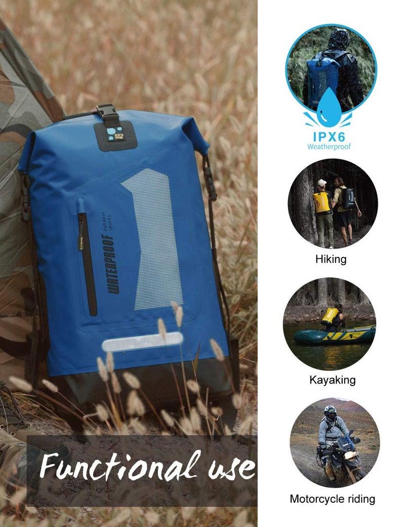 IDRYBAG Waterproof Backpack for Men 20L/30L/40L, Floating Dry Bag Kayak, Dry Backpack Hiking - Image 4
